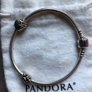 Pandora Bracelet with 3 charms
